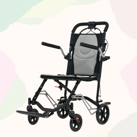 2H메디컬 페더체어 - 8kg 초경량 알루미늄 수동 접이식 여행용 장애인 휠체어, 1개-추천-상품
