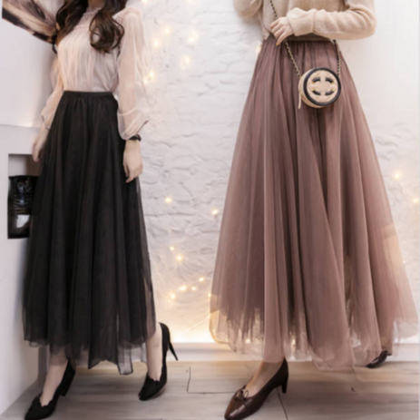 [1+1 특가할인] 낭만고양이 밴딩 쉬폰스커트-추천-상품