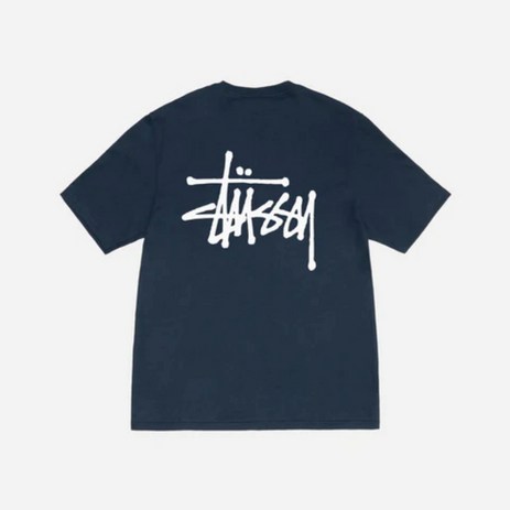 스투시 반팔 크루넥티셔츠 베이직 프린트 티셔츠 로고 네이비 [국내매장판] BASIC STUSSY TEE-추천-상품