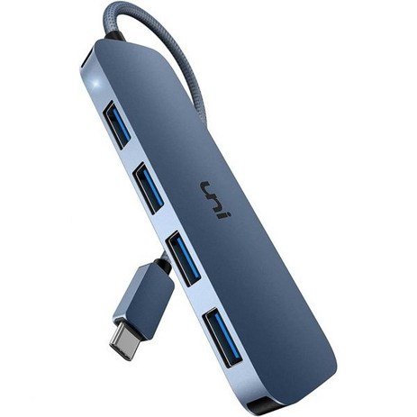 도킹스테이션 델 썬더볼트독 맥북 하드디스크 레노버 삼성 노트북도킹스테이션 유니 USB C-USB 허브 4 포트 2피트 튼튼한 타입 어댑터(USB 3.0 4개 포함) Thunderb, 0.6FT_4 IN 1-5G, 1개-추천-상품