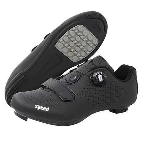 스토리원 자전거 클릿 슈즈 MTB 사이클 로드 신발 SH-896, 245, 블랙-평폐달-추천-상품