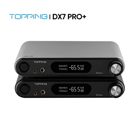TOPPING DX7 Pro+ ES9038PRO DAC 블루투스 5.1 DSD512 PCM768KHZ RCA XLR 출력 헤드폰 앰프 1900mW * 2 4.4MM 6.35MM, Black-추천-상품