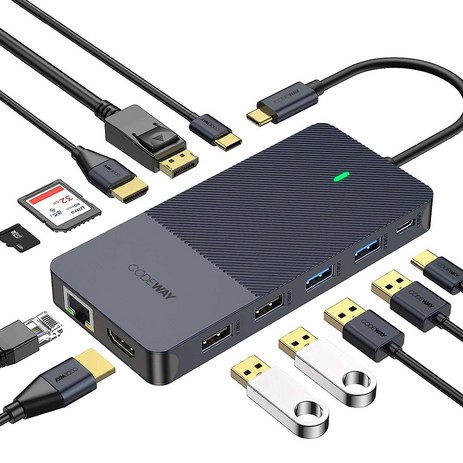 USB C타입 12in1 4K60Hz 노트북 멀티허브, 1개-추천-상품