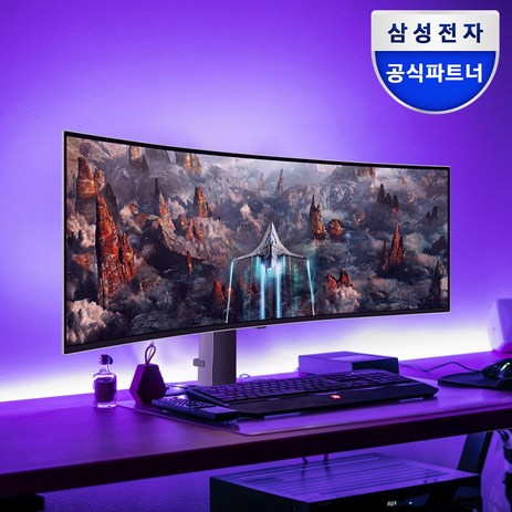 삼성전자 오디세이 OLED G9 S49CG934 49형 32:9 울트라와이드 게이밍 모니터 240hz 0.03ms, LS49CG934SKXKR, 124cm-추천-상품