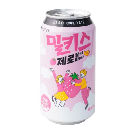 롯데칠성 밀키스 제로 딸기바나나, 340ml, 2개-추천-상품