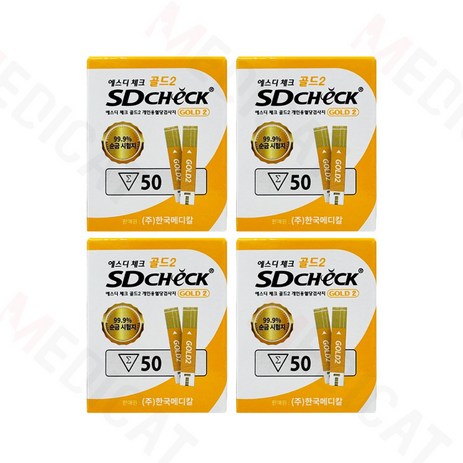 SD체크골드2 혈당시험지200매 (50매x4박스), 4box, 50매-추천-상품