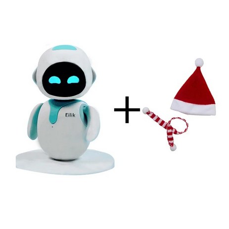 반려로봇 인공지능 강아지 AI 스마트 애완 지능 음성 전자 데스크탑 크리스마스 선물, 7.red scarf-추천-상품