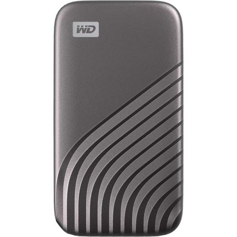 Western Digital 2TB My Passport SSD 휴대용 외장 솔리드 스테이트 드라이브 빨간색 견고하고 활활 타오르는 고속 하드웨어 암호화를 통한 암호 보호 WD, Gray, 500GB, Gray-추천-상품