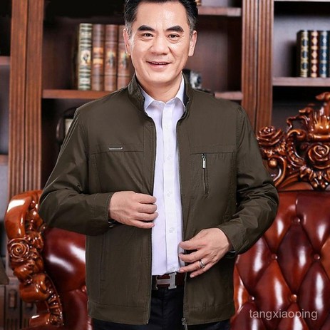 가을 남성 자켓 코트 남성 중년 및 노인 재킷 비즈니스 캐주얼 탑 옷 아빠 옷-추천-상품