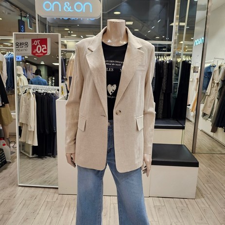 온앤온 원버튼 린넨 자켓 NJW4MJ440-추천-상품