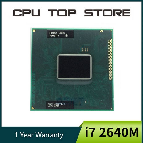 중고 인텔 i7 2640M SR03R 2.8GHz 듀얼 코어 4MB 캐시 TDP 35W 32nm 노트북 CPU 소켓 G2 I7-2640M 프로세서, 한개옵션0-추천-상품