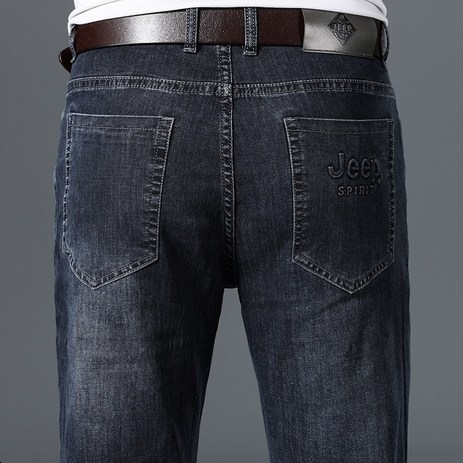 JEEP Spirit (지프스피릿) 남성 청바지 마이크로 탄성 미드 웨이스트 팬츠 비즈니스 캐주얼 청바지 Jeans-26812-추천-상품