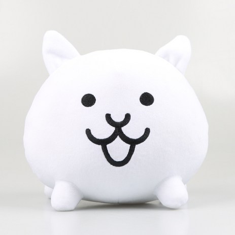냥코대전쟁 The Battle Cats 게임 굿즈 고양이 인형쿠션 귀여운 선물 20cm, 화이트-추천-상품