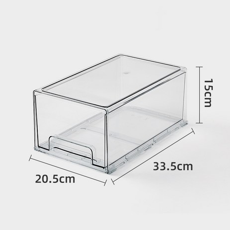 냉장고 서랍식 수납정리 신기 얼음수납함 서랍 냉동보관함 밀기, 초대형 투명 1 독립 상자-추천-상품