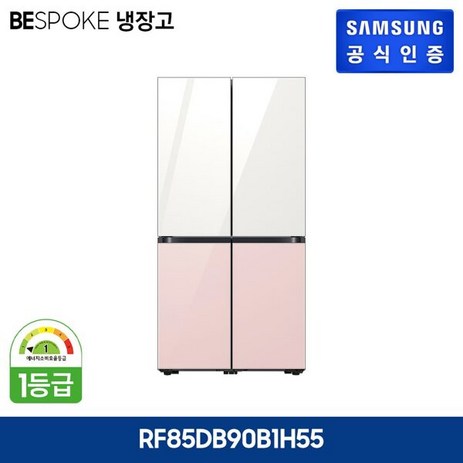 삼성 비스포크 냉장고 4도어 875L [RF85DB90B1H55] (글램화이트+핑크), 글램화이트+핑크-추천-상품