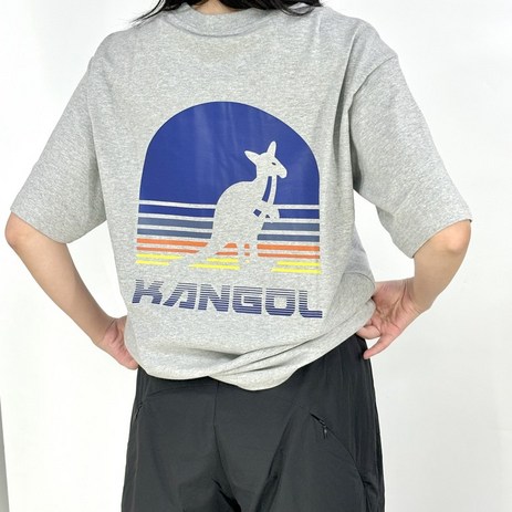 [국내정식매장] 캉골 반팔 티셔츠 Kangol 선셋 레트로 2763 멜란지그레이-추천-상품