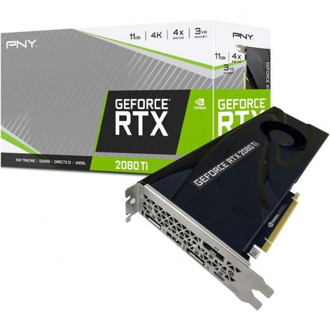 그래픽카드 PNY VCG2080T11BLMPB 지포스 RTX 2080 Ti 11GB 블로어 그래픽 카드 613518, RTX 2080 Ti 11GB Blower Editio-추천-상품