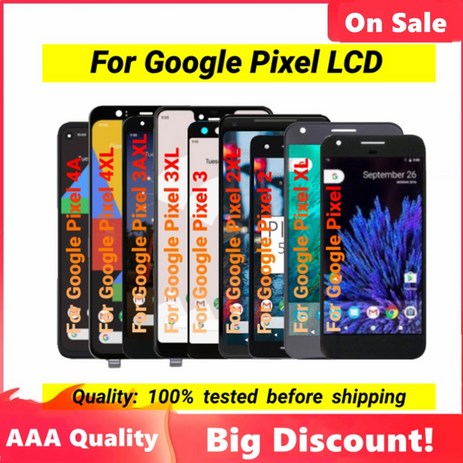 AAA AMOLED LCD 디스플레이 터치 스크린 패널 교체 구글 픽셀 XL 2 2XL 3 3XL 3A 3AXL 4 4XL 4A 5G 5, [08] For GooglePixel 3AXL, 1개-추천-상품