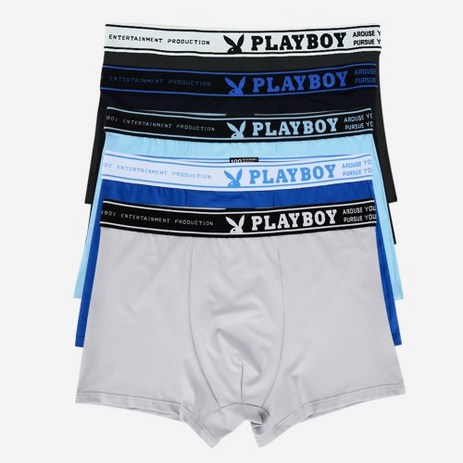 PLAYBOY 연색 베이직 남자 패키지 드로즈 5매입 세트 PMD2110C-추천-상품