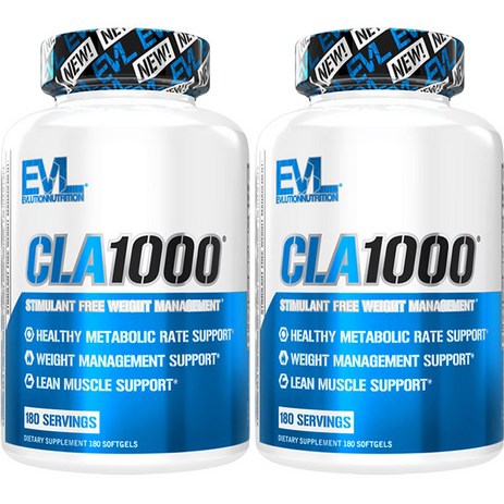 EVLUTIONNUTRITION CLA 1000 소프트젤, 180정, 2개-추천-상품