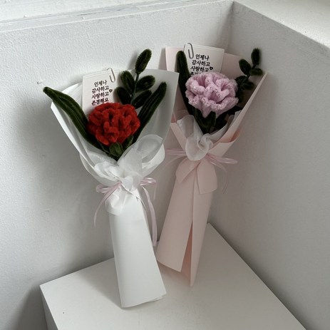 무이비엔 카네이션 모루 꽃다발 DIY Kit, 1개, 핑크-추천-상품
