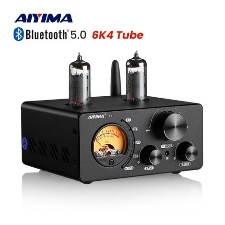 AIYIMA 오디오 T9 블루투스 5.0 진공관 앰프 USB DAC 스테레오 수신기 동축/OPT 하이파이 가정용 오디오 디지털 앰프 VU 미터 100w-추천-상품