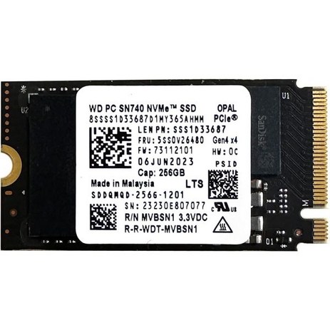 OEM WD SN740 256GB M.2 PCIe NVME SSD 내장 솔리드 스테이트 드라이브 42mm 2242 폼팩터 M키-추천-상품