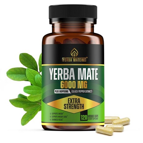 Yerba Mateine 6000mg 엑스트라 스트렝스 Mate 120캡슐, 1개, 120개-추천-상품