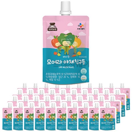 아이누리 마시는 모여라 야채친구들 주스, 100ml, 40개-추천-상품