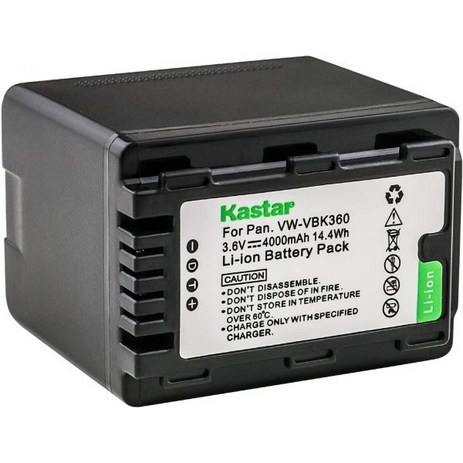 Kastar 카스타 2팩 배터리 VW-VBK360 파나소닉 HDC-TM35 HDC-TM40 HDC-TM40GK HDC-TM40K HDC-TM40P HDC-TM40PC, 1-PACK-추천-상품