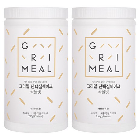 그리밀 단백질쉐이크 곡물맛, 750g, 2개-추천-상품