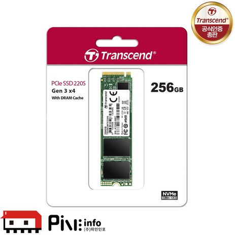 트랜센드 MTE220S M.2 2280 NVMe 256GB TLC 파인인포-추천-상품