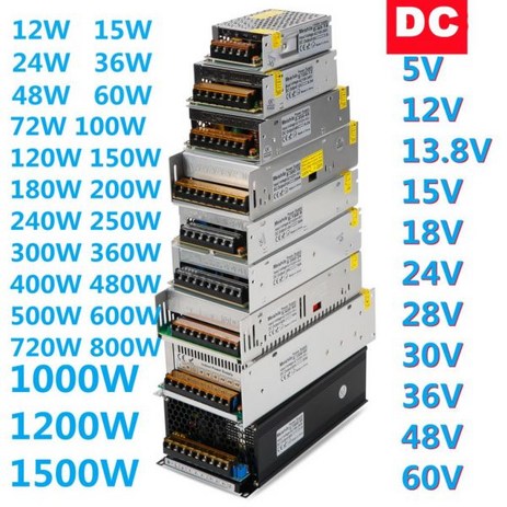 스위칭 전원 공급 장치 변압기 전원 어댑터 DC 5V 12V 24V 36V 48V 60V 2A 3A 4A 5A 8A 10A 15A 20A 25A 30A 40A 50A 60A 1, 1개, 1.5v - 15W-100-120 볼트/200-240-추천-상품