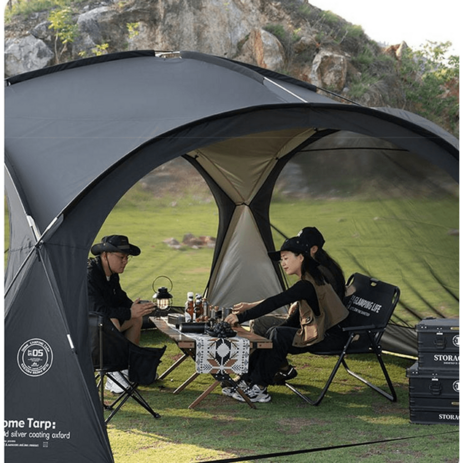 돔형텐트 캠핑 방수 쉘터 34인용 감성글램핑 자외선차단, 돔형-블랙-추천-상품