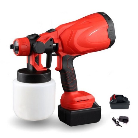 Fowod 무선 전기 페인트스프레이건 압력 에어리스 에어 분사기 높은 페인트 후끼, 1개-추천-상품