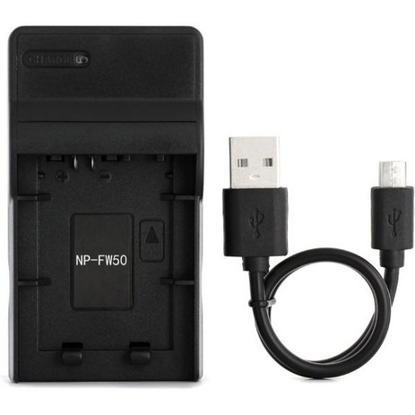 NP FW50 소니 알파 6000 5000 5100 ILCE 7 NEX 5T 6 5R 5 3N 3 C3 SLT A37 카메라 등용 충전기, USB Charger, 1개-추천-상품