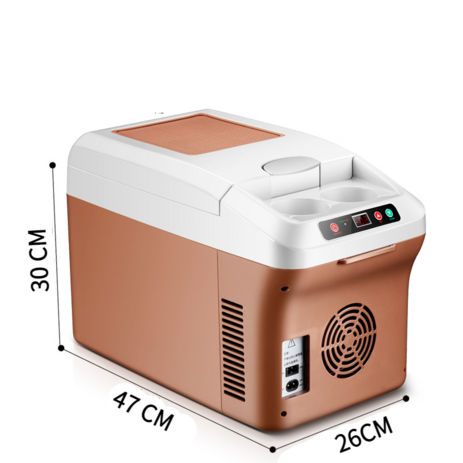 차량용 냉장고 소형차 겸용 12V-24V 전용 화물차 냉동고 항온탱크, 15L브라운-추천-상품