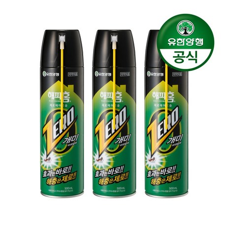 해피홈 제로 에어로솔 개미용 500ml, 3개-추천-상품