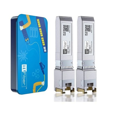 10Gb SFP+ RJ45 송수신기 10Gb base-T SFP+ 이더넷 모듈 지원 10G/5G/2.5G/1.25G Cisco SFP-10G-T-S Ubiquiti UF-RJ, 10GBase-T: 30m_2 Packs-추천-상품