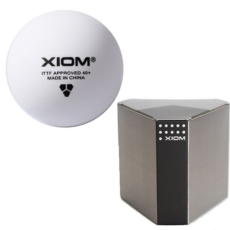 엑시옴 ITTF 경기용 플라스틱 심리스 탁구공 40+, 흰색, 6개-추천-상품