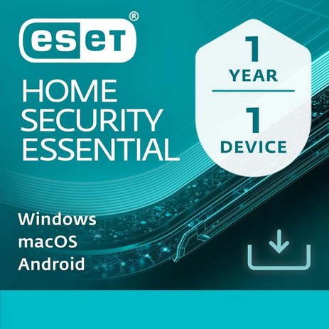 ESET NOD32 안티바이러스 | 2024 에디션 1대 1년 소프트웨어 게이머 모드 소형 시스템 풋프린트 라이선스 포함 공식 다운로드, ESET Home Security Essential_1-추천-상품