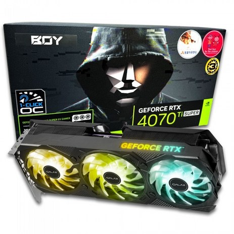 갤럭시 BOY 지포스 RTX 4070 Ti SUPER EX GAMER BLACK OC D6X 16GB-추천-상품