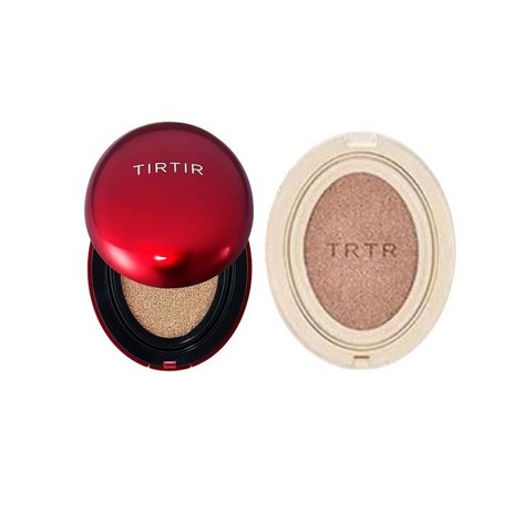 티르티르 마스크 핏 쿠션 본품18g+도자기쿠션리필, 레드 21호아이보리+도자기21리필, 1개-추천-상품