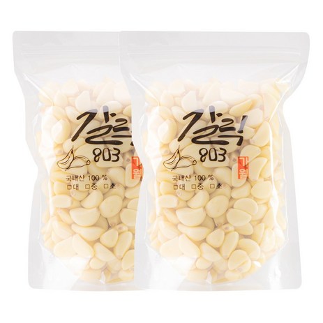 갈릭803 국산마늘 24년 깐마늘 2kg, 2kg(중), 1개-추천-상품