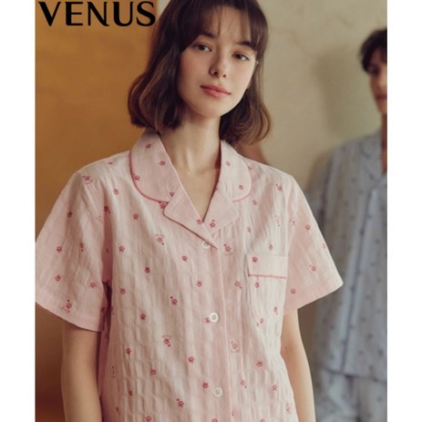 비너스 역시즌행사 파자마파티잠옷 발바닥무늬 여름용 여성반팔파자마세트 반팔잠옷세트 VPA4326W 애플아울렛-추천-상품