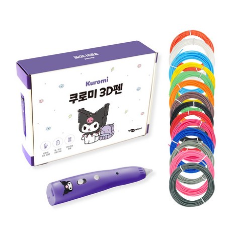 쿠로미 3D펜 어린이3D펜 저온 쓰리디펜+PCL 필라멘트 20색, 쿠로미3D펜+PCL20색-추천-상품