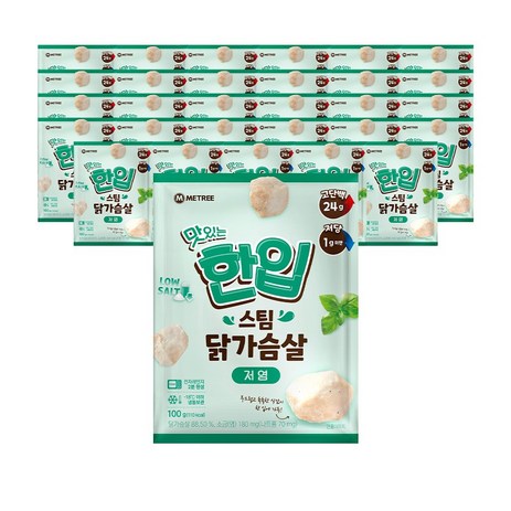 미트리 맛있는 한입 스팀 닭가슴살 저염, 100g, 30개-추천-상품