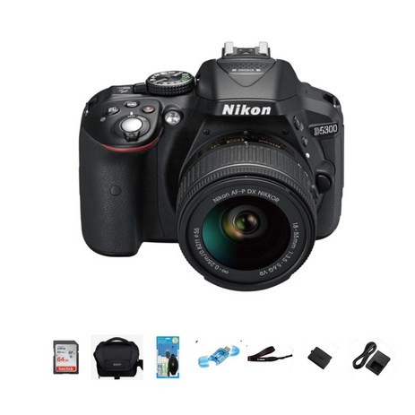 니콘 D5300+18-55mm 줌렌즈 포함+64GB+가방+리더기+UV필터+청소셋트 포함 풀셋트-추천-상품