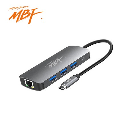 엠비에프 USB C타입 멀티 허브 아답타 MBF-UC8IN1AC, 메탈그레이-추천-상품