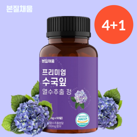 본질채움 프리미엄 수국잎 열수 추출 정 1000mg, 60정, 4개-추천-상품